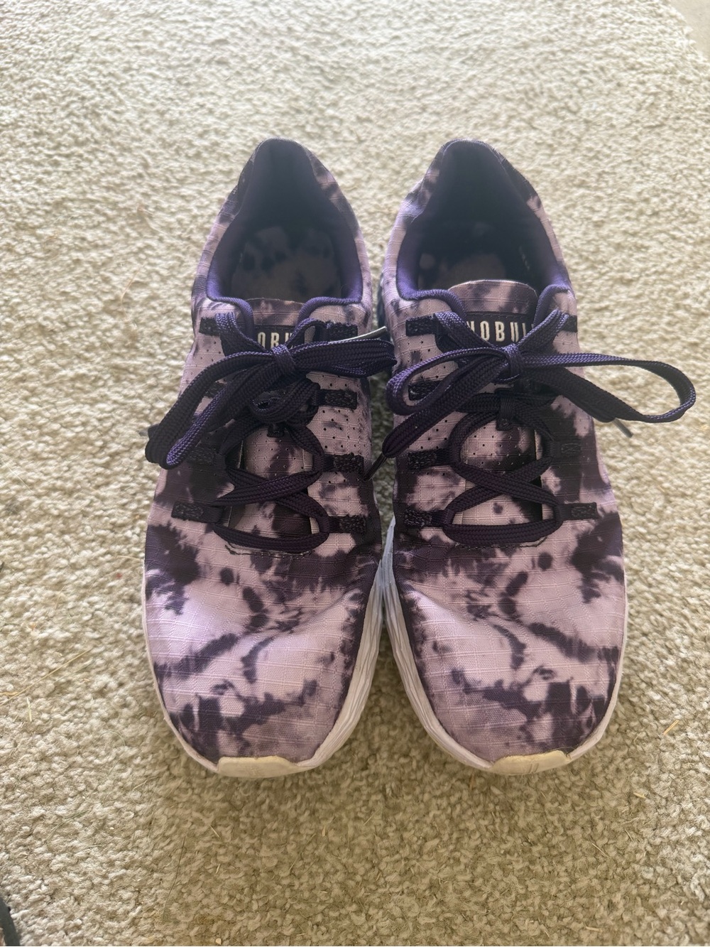 NOBULL Purple Tie-Dye Athletic Shoes